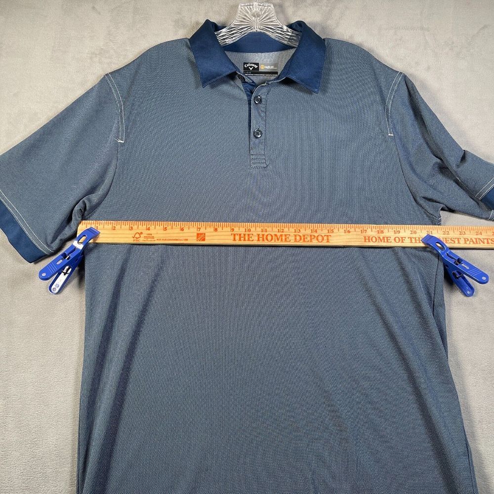 Callaway Golf Polo Shirt‎ Mens Size L Blue Opti-Dri  Performance Short Sleeve - Picture 5 of 9